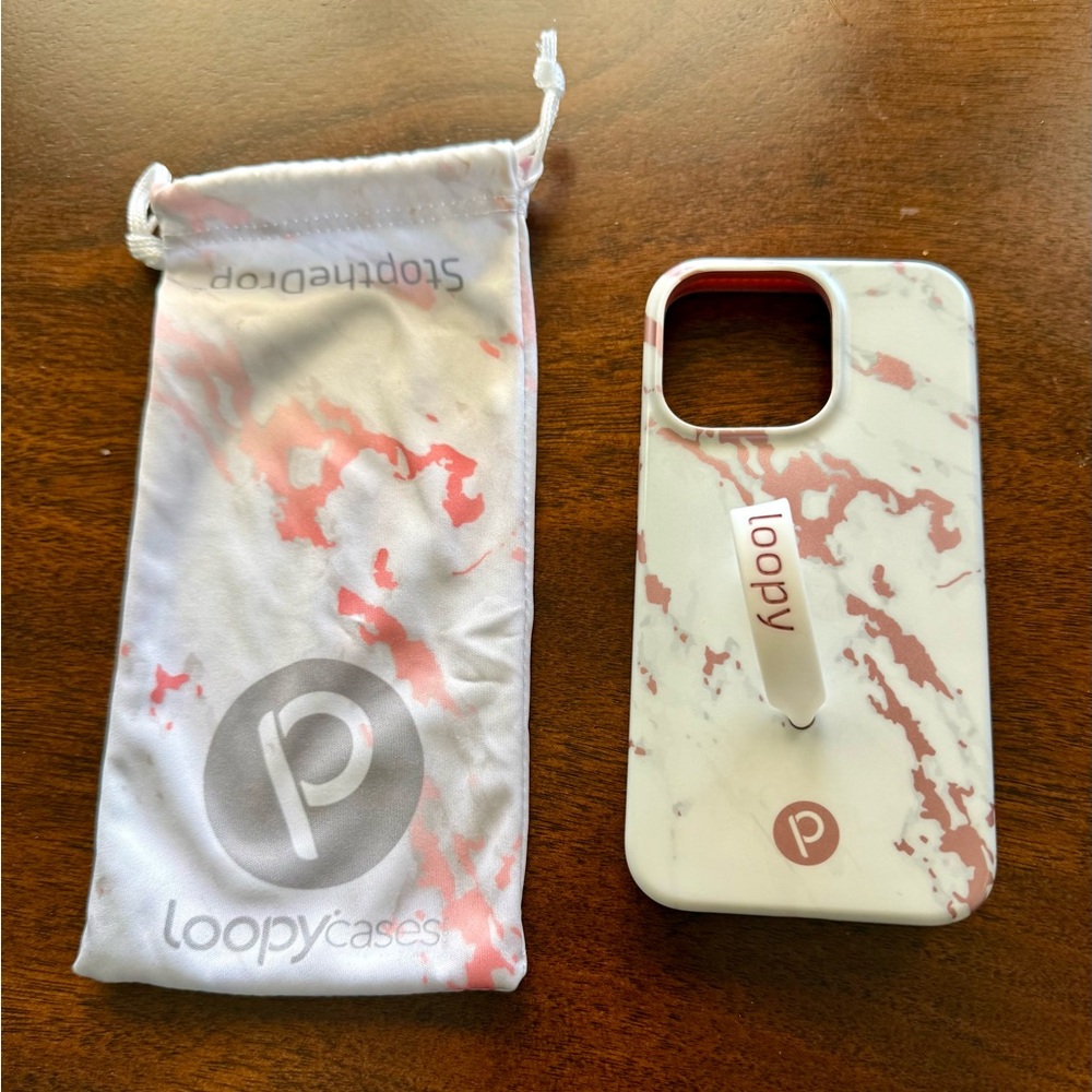 Loopy Case IPhone Pro Pink Marble
